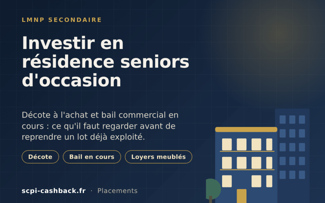 LMNP Secondaire : Investir en résidence sénior d&rsquo;occasion : décote à l&rsquo;achat et bail en cours.